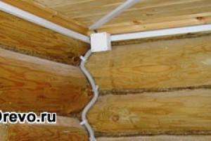 Прокладка электропроводки в доме из сруба - скрытый и открытый монтаж