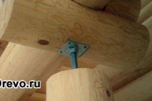 Какими приспособлениями компенсируется усадка дома из сруба