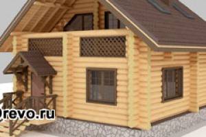 Индивидуальный коттедж из сруба размером 6х6