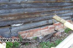 Ремонт и реконструкция фундамента бревенчатого дома