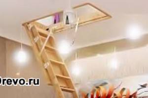 Установка чердачного люка с лестницей в деревянном доме